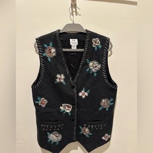 Together Black Wool Blend Vest - Size M